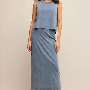 NWT Z Supply Medium Indigo Top & Skirt